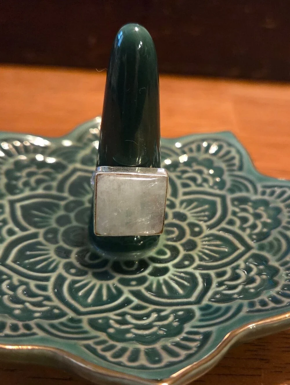 Sterling Silver Square Moonstone Ring